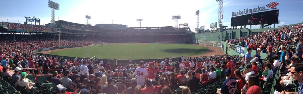 image of the grandstands and field at Fenway Park
