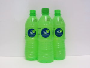 image of three Totally Green Bottles and Caps plastic bottle products