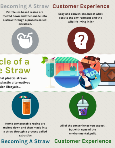 Lifecycle of Home Compostable Straw vs. Plastic Straw