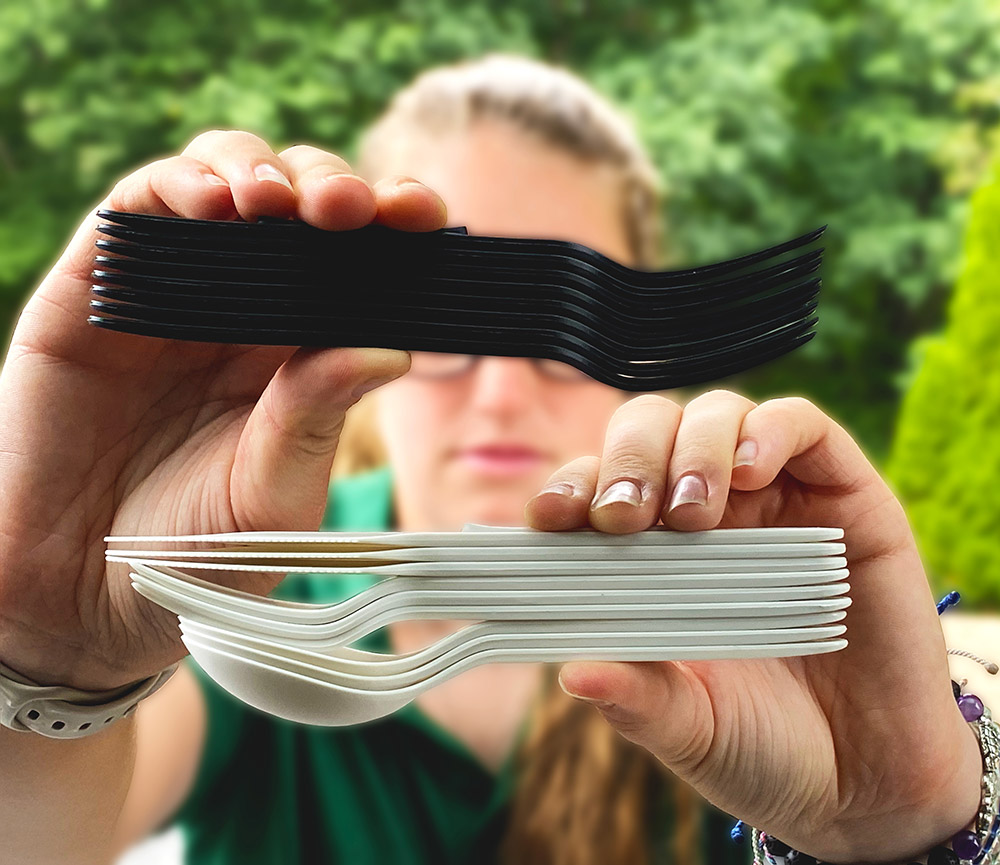 stackable compostable cutlery